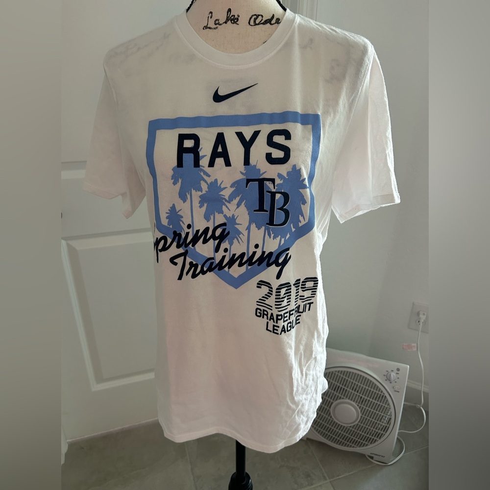 Nike White and Blue Rays Training Tee